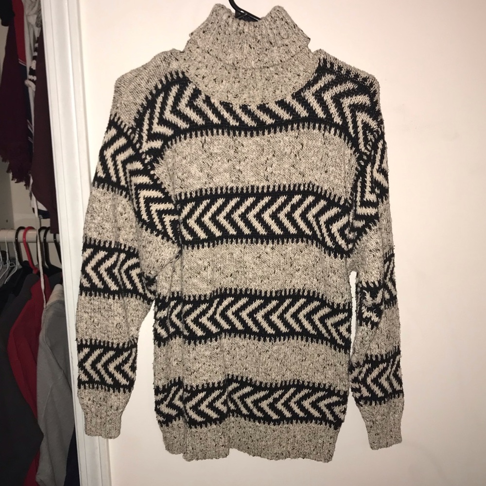 Striped sweater.